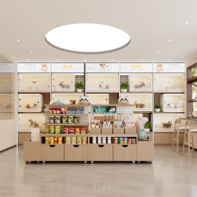 宠物店室内一个全景，赠送单张特写3张，加急外加渲染超高清像素