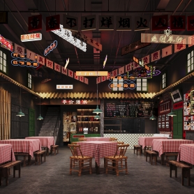 餐饮店一个全景