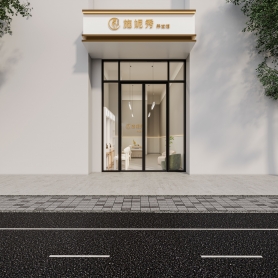 工装门头一张静态，室内一个全景