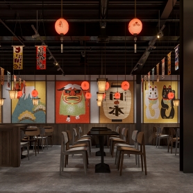 日式串烧店4个单张