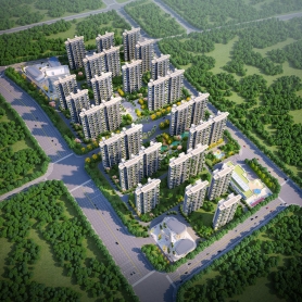 住宅一张俯视图+五张透视图