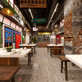 舌尖红饮食服务公司 ● 做旧感火锅串串店 ● SANSHENG设计   