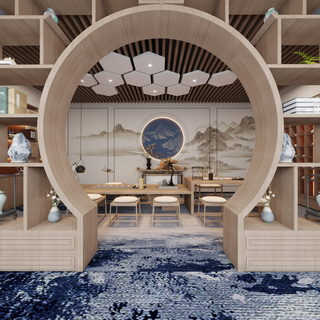 新中式茶室休闲区