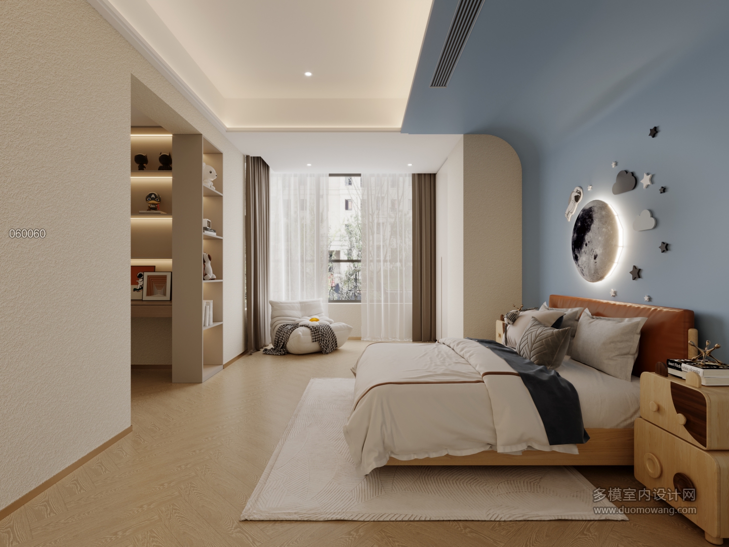 现代儿童房特写