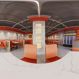 现代烧烤店全景