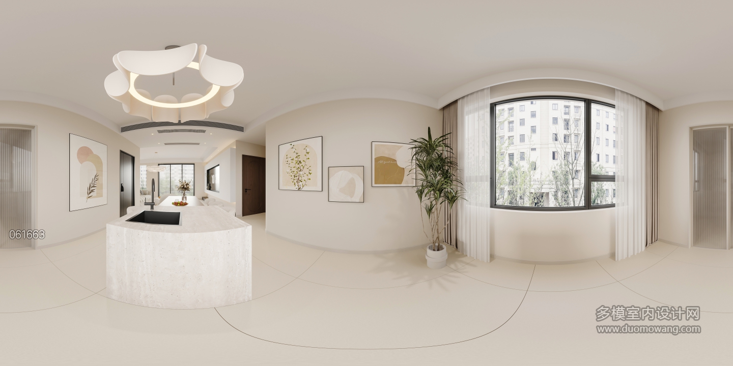 现代奶油餐厅360
