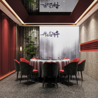 现代中式餐厅中包