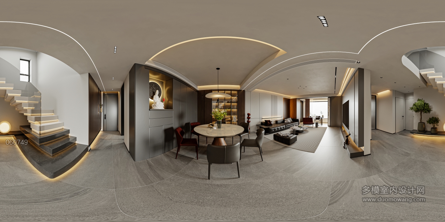 意式一层餐厅全景