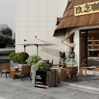 侘寂咖啡店门头