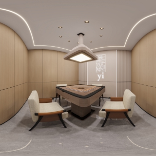 现代棋牌室全景