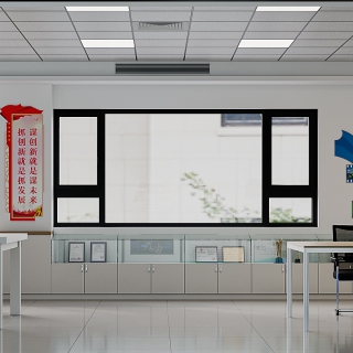现代展厅特写