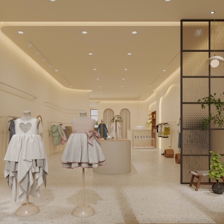 侘寂儿童服装店室内 (1)