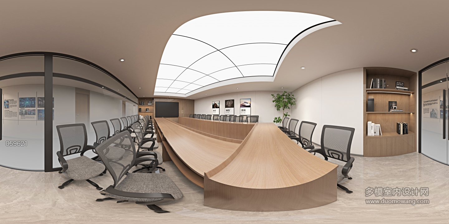 工业风 办公室 会议室 全景