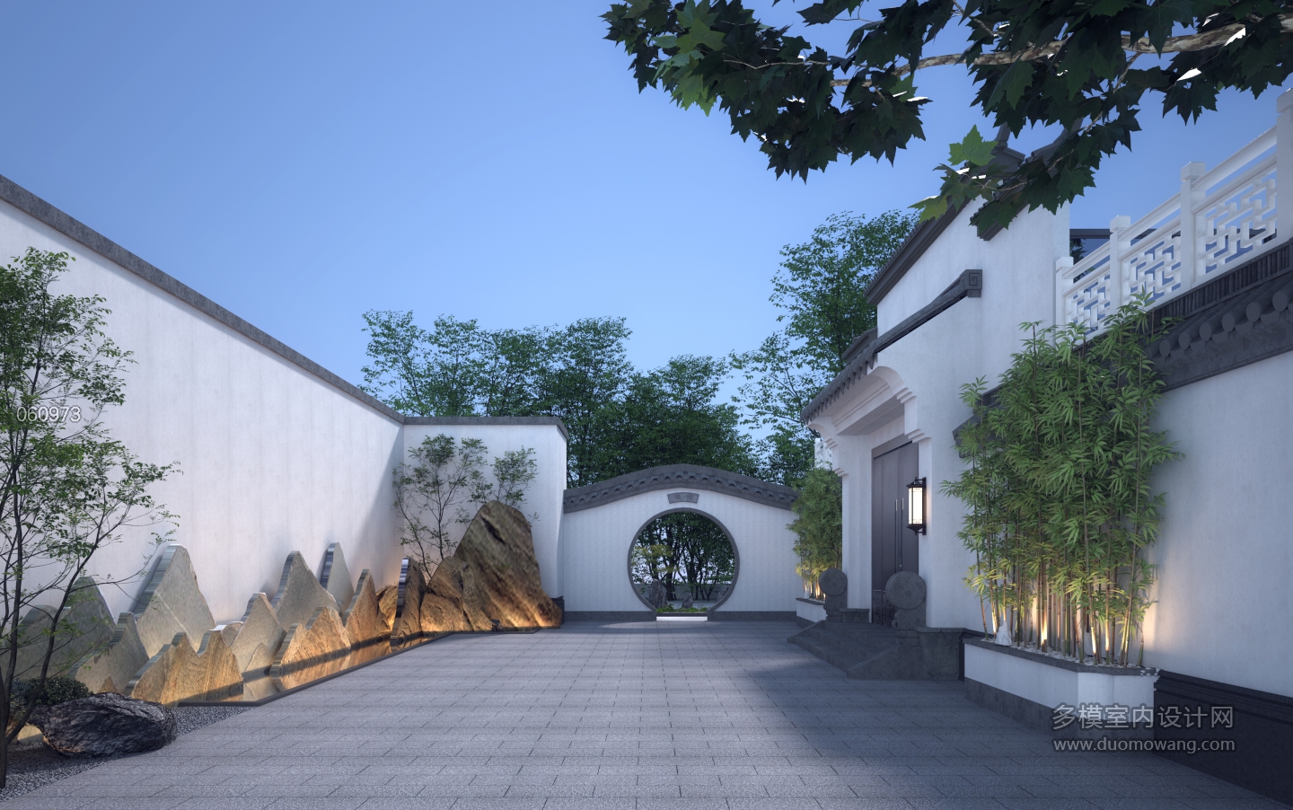 古建庭院透视