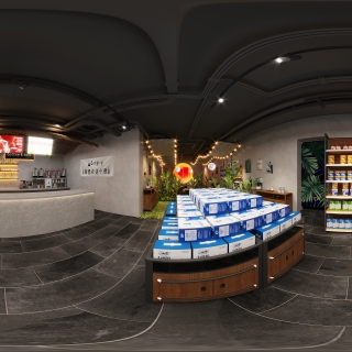 现代露营风餐厅360