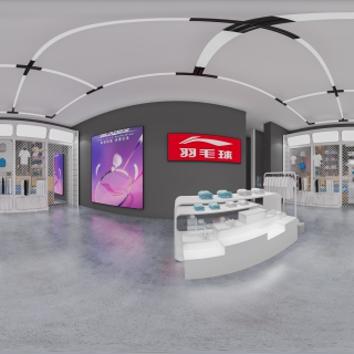 现代羽毛球馆李宁店全景