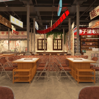 复古怀旧风烧烤店 (3)