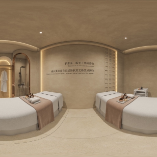 现代奶油风美容间四360