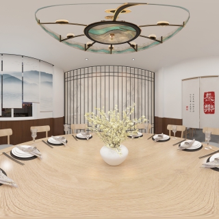新中式饭店包厢-2全景