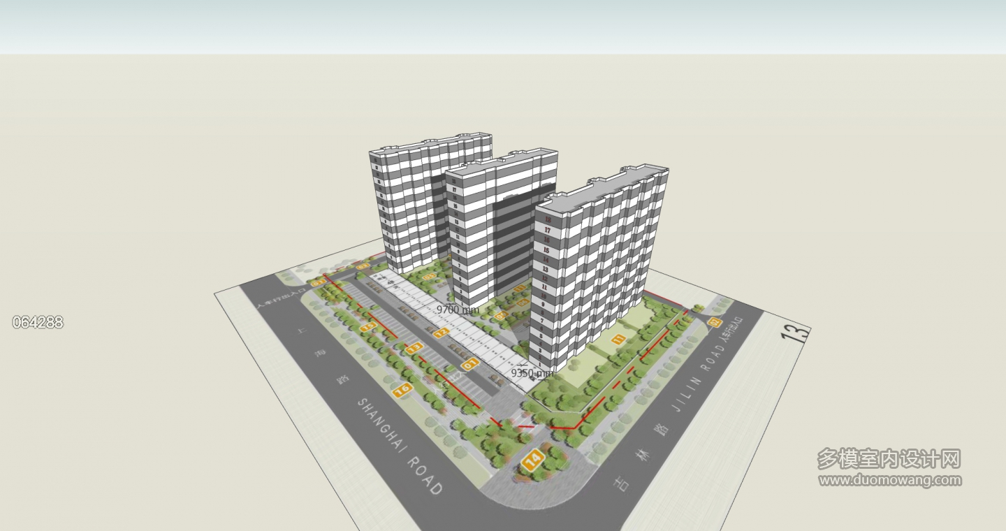 现代小区建筑