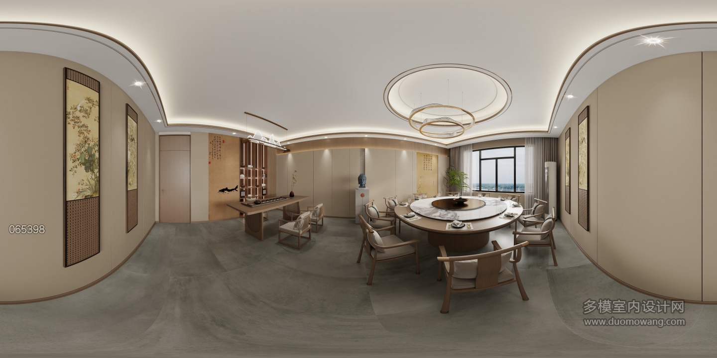 新中式一楼包间2全景