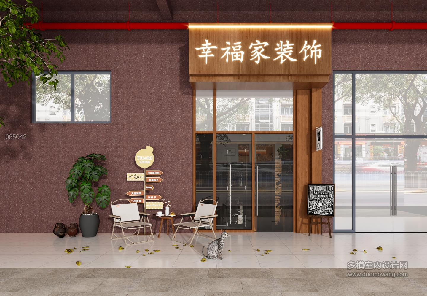 现代咖啡店门头