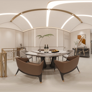 简欧二楼餐厅 360