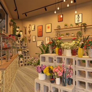 现代花店单张1