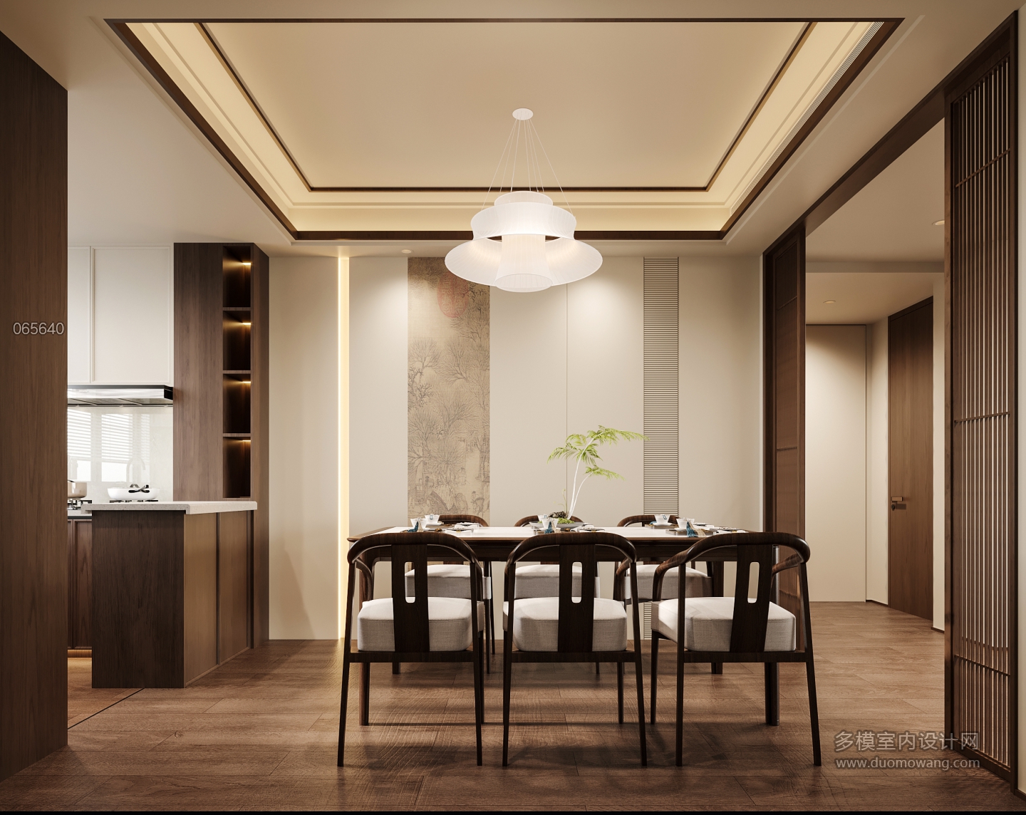 宋式餐厅透视1