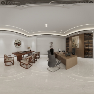 现代办公室经理室全景