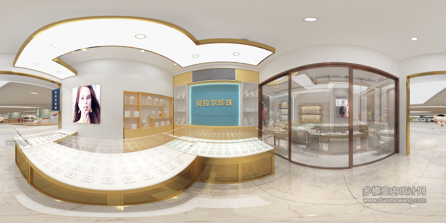 现代珠宝店全景
