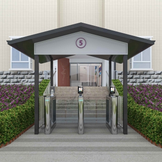 现代学校宿舍门头