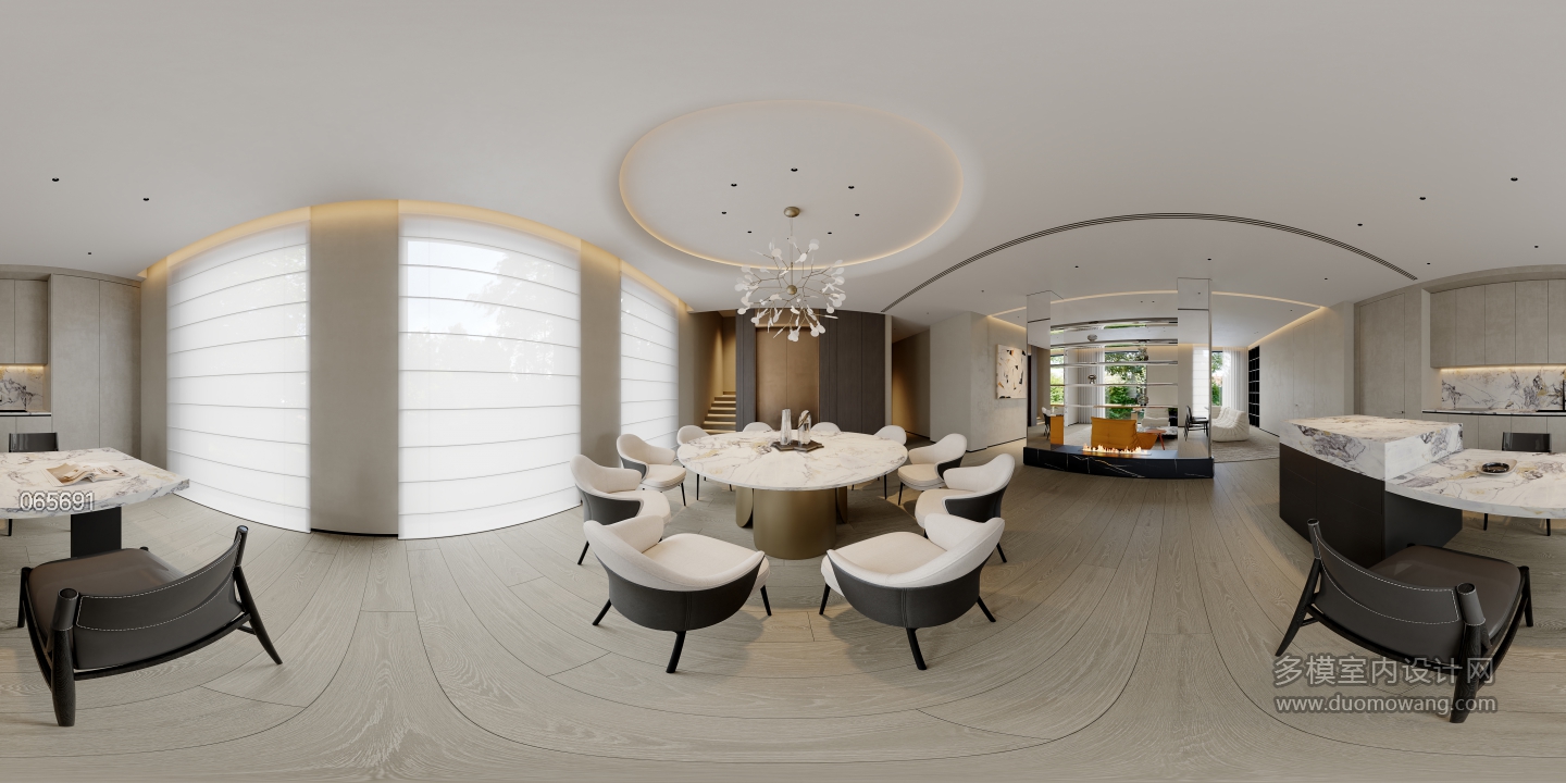 现代一楼餐厅360