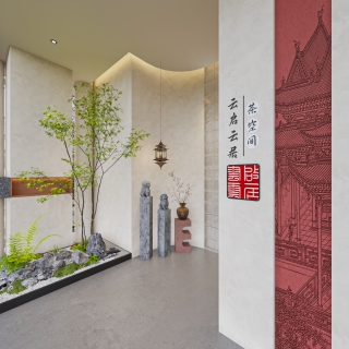 诧寂风走廊小景单张