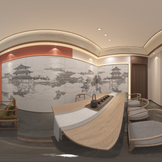 茶室棋牌室全景