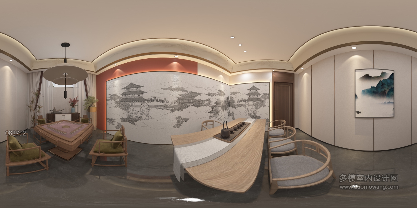 茶室棋牌室全景