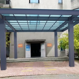 雨棚透视