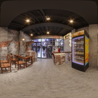 工业风火锅店全景2