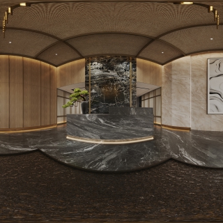 现代酒店大堂全景