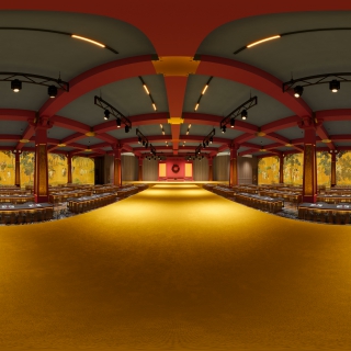 新中式宴会厅全景