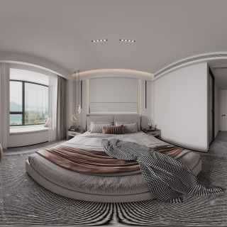 现代主卧全景