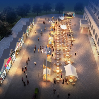 夜市鸟瞰