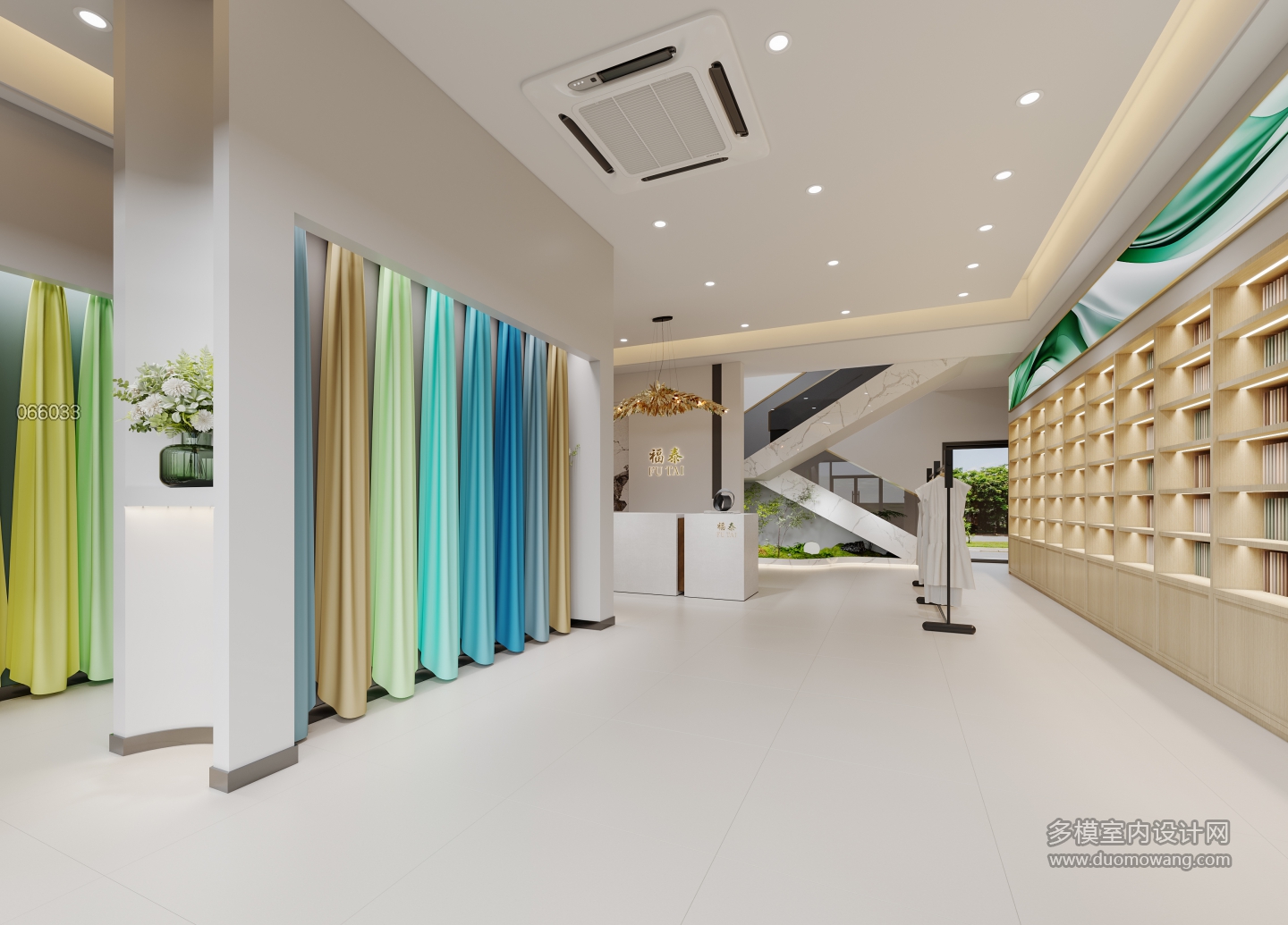 现代方案一层展厅一