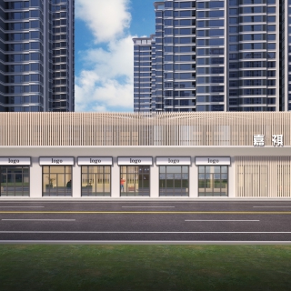 北立面透视