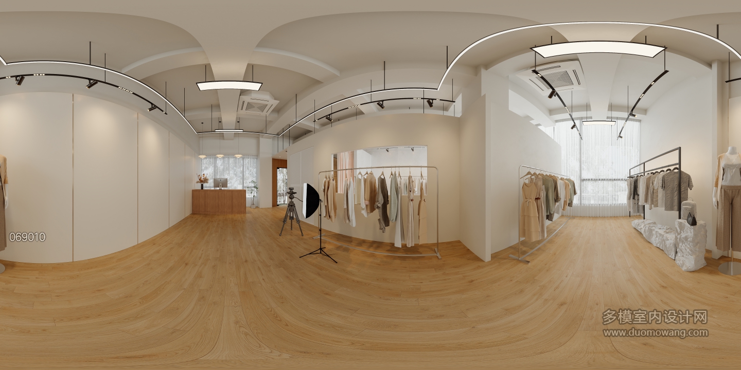 现代服装店全景