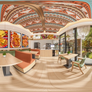 现代餐饮店360