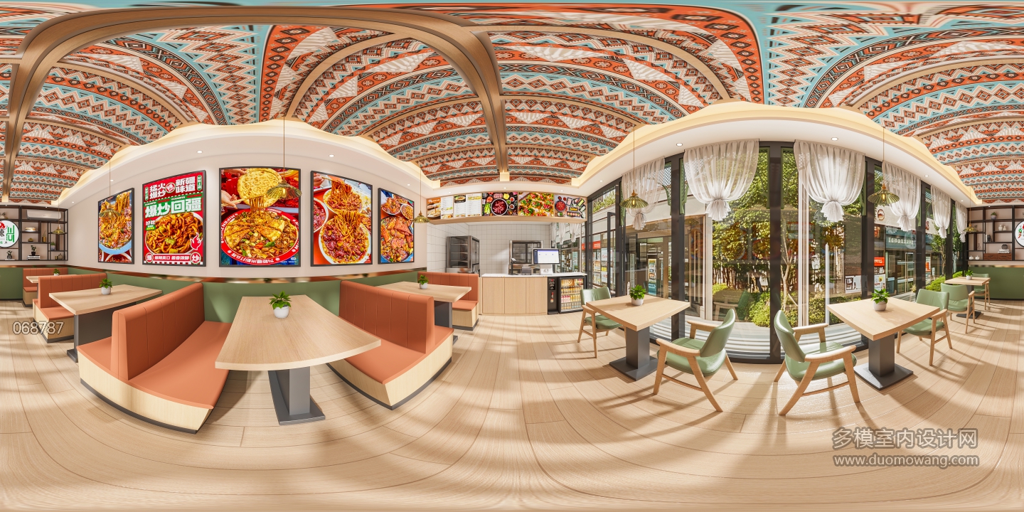 现代餐饮店360