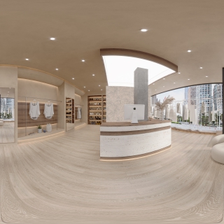 现代服装店全景