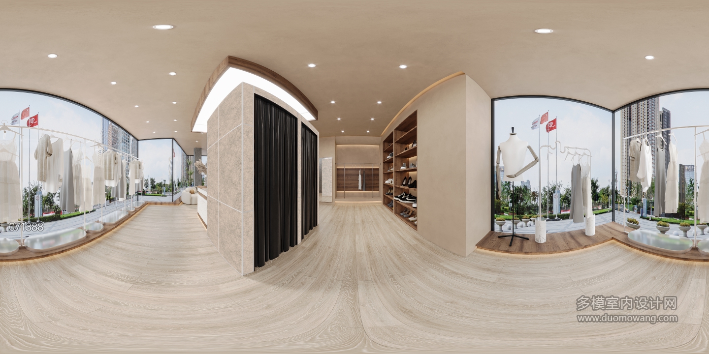 现代服装店全景1