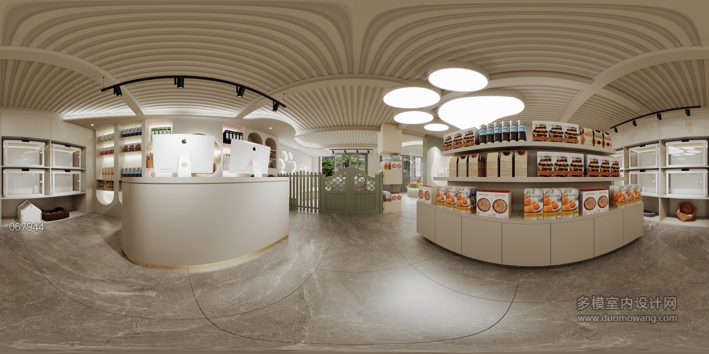 现代宠物店全景
